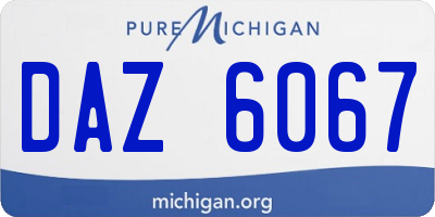 MI license plate DAZ6067