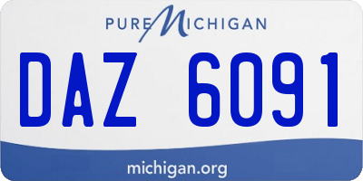 MI license plate DAZ6091