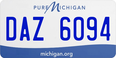 MI license plate DAZ6094