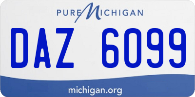 MI license plate DAZ6099