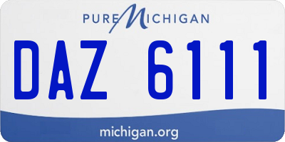 MI license plate DAZ6111