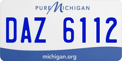 MI license plate DAZ6112