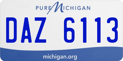 MI license plate DAZ6113
