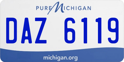 MI license plate DAZ6119