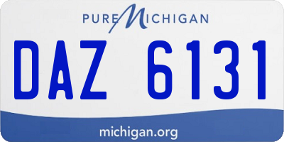 MI license plate DAZ6131
