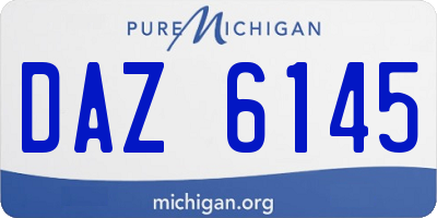 MI license plate DAZ6145
