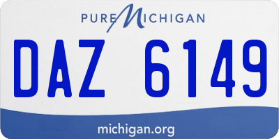 MI license plate DAZ6149