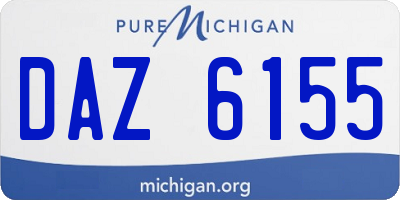 MI license plate DAZ6155