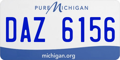 MI license plate DAZ6156
