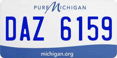 MI license plate DAZ6159