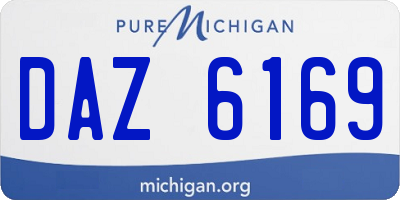 MI license plate DAZ6169