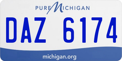 MI license plate DAZ6174