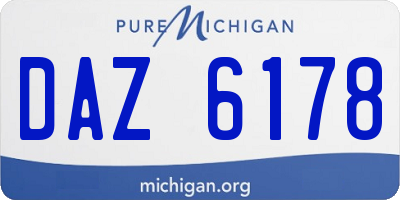 MI license plate DAZ6178
