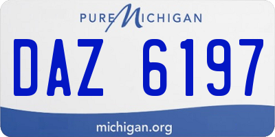 MI license plate DAZ6197