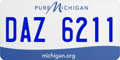 MI license plate DAZ6211