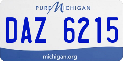 MI license plate DAZ6215