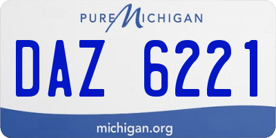 MI license plate DAZ6221