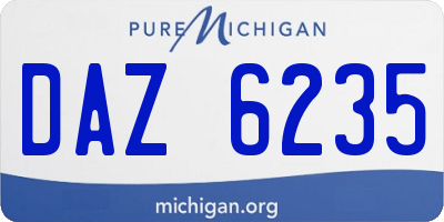 MI license plate DAZ6235