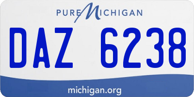 MI license plate DAZ6238