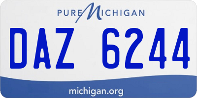 MI license plate DAZ6244