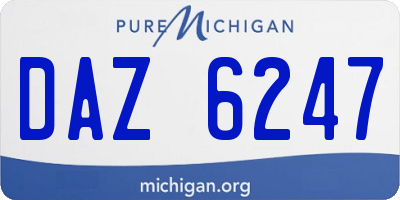 MI license plate DAZ6247