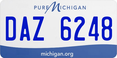 MI license plate DAZ6248