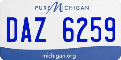 MI license plate DAZ6259
