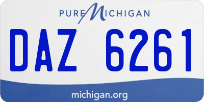 MI license plate DAZ6261
