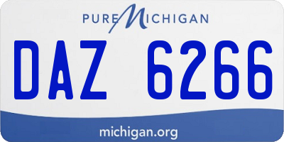 MI license plate DAZ6266