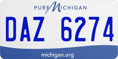 MI license plate DAZ6274