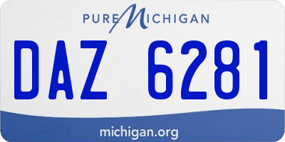 MI license plate DAZ6281