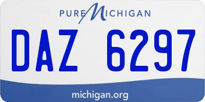 MI license plate DAZ6297