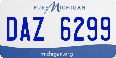 MI license plate DAZ6299