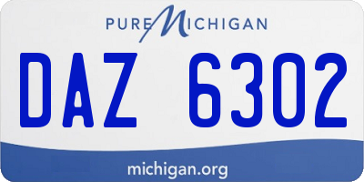 MI license plate DAZ6302