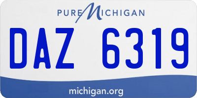 MI license plate DAZ6319