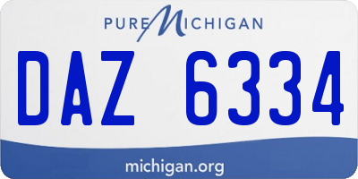 MI license plate DAZ6334