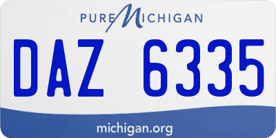 MI license plate DAZ6335