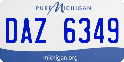 MI license plate DAZ6349