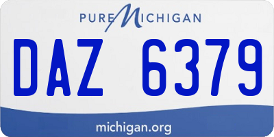 MI license plate DAZ6379