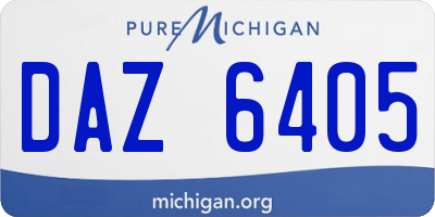 MI license plate DAZ6405