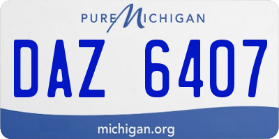 MI license plate DAZ6407