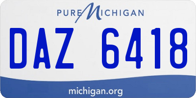 MI license plate DAZ6418
