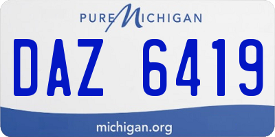 MI license plate DAZ6419