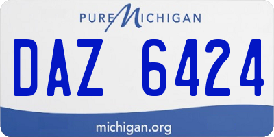 MI license plate DAZ6424