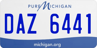MI license plate DAZ6441