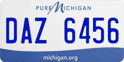 MI license plate DAZ6456