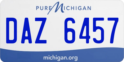 MI license plate DAZ6457