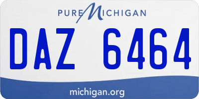 MI license plate DAZ6464