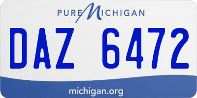 MI license plate DAZ6472