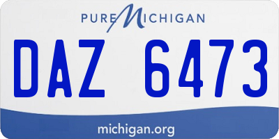 MI license plate DAZ6473